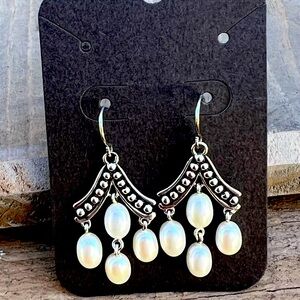 Sterling Silver & Pearl Earrings